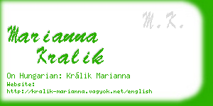 marianna kralik business card